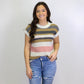 Striped Eyelet Sweater LT