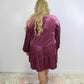 Mauve Plus Size Velvet Dress LT