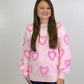 Light Pink Heart Sweater LT