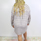 White Tunic Plus Size Plaid Dress LT