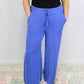 Blue Ribbed Plus Size Pants LT