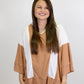 Brown Colorblock Oversized Tee LT