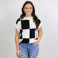 Black Checkered Sweatervest LT