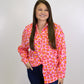 Pink Leopard Button Blouse RTS