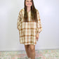 Tan Plaid Dress RTS