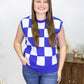 Blue Checkered Sweater LT