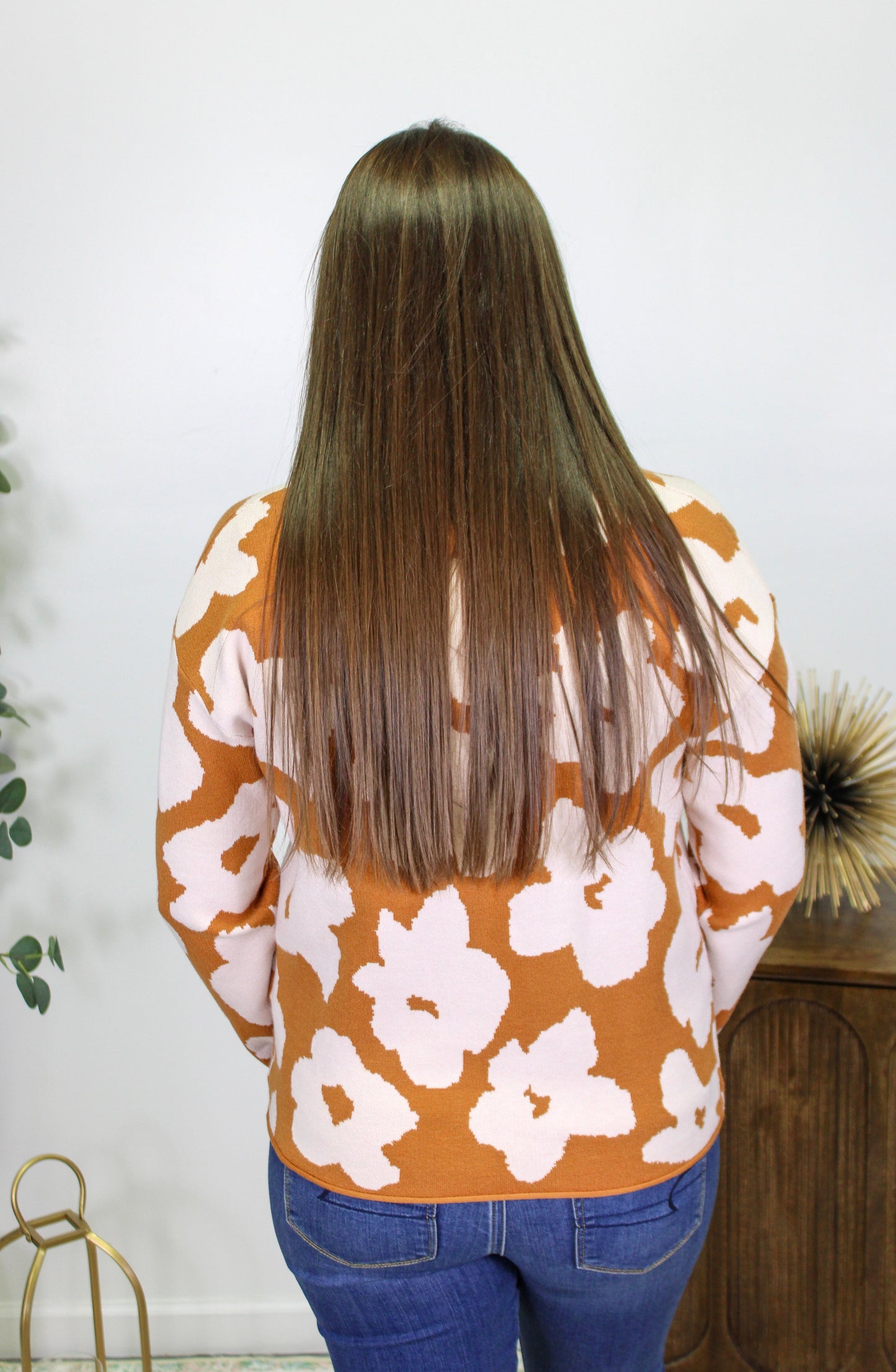 Chestnut Floral Sweater LT