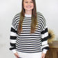 Black and White Striped Sweater LT