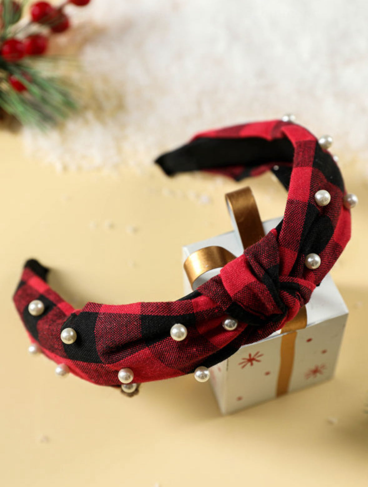 Pearl Plaid Headband RTS