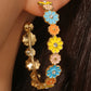 Flower Hoop Earrings RTS