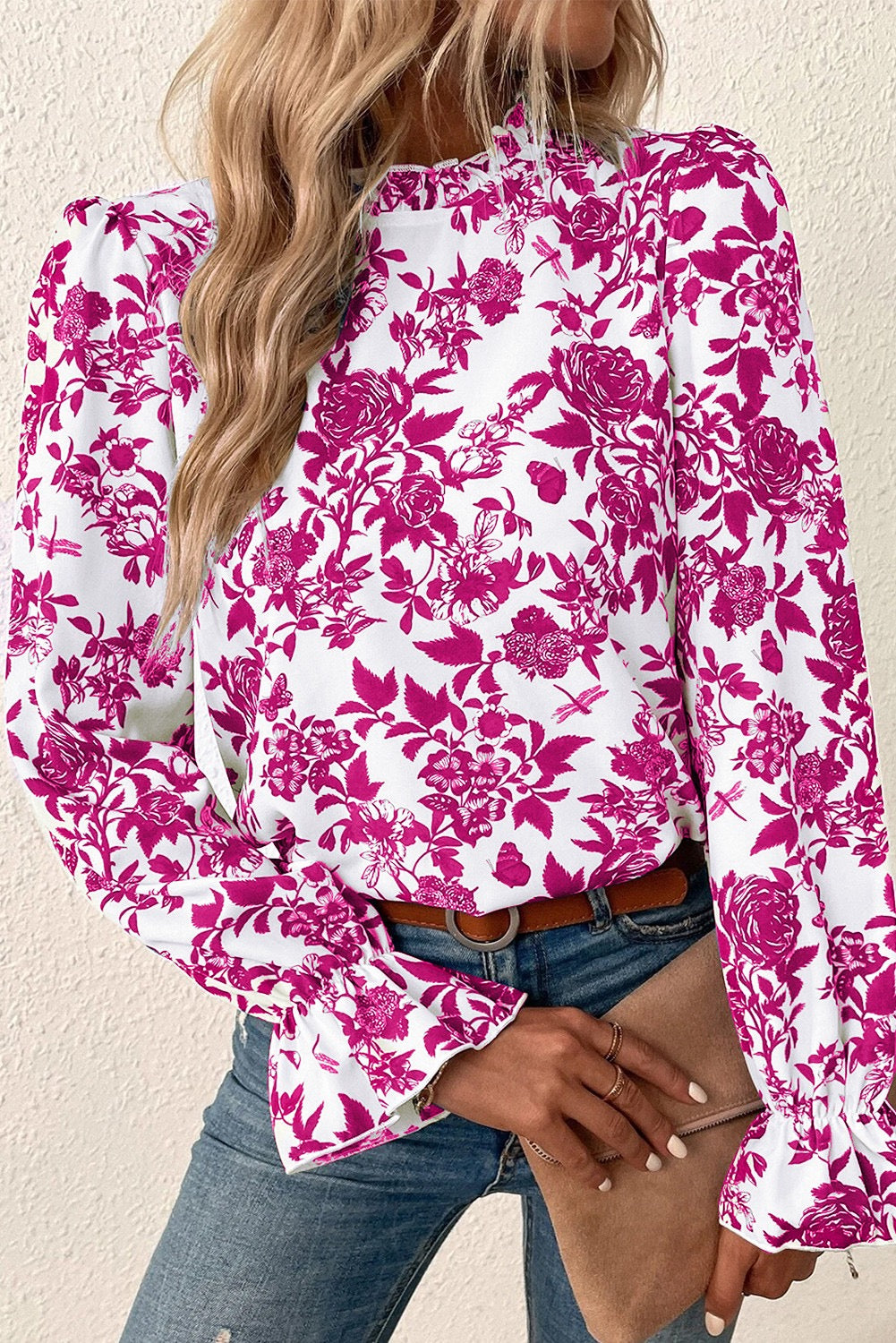 Pink Floral Blouse LT