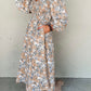 Brown Floral Maxi Dress LT