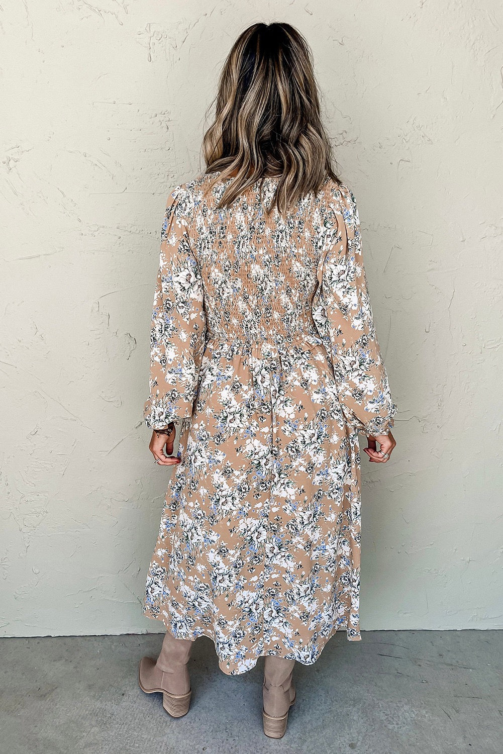 Brown Floral Maxi Dress LT