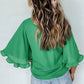 Green Frilly Blouse LT