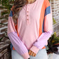 Pink Colorblock Pullover LT