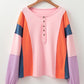 Pink Colorblock Pullover LT