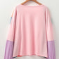 Pink Colorblock Pullover LT