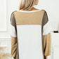 Khaki Colorblock Long Sleeve Tee LT