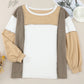 Khaki Colorblock Long Sleeve Tee LT