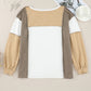 Khaki Colorblock Long Sleeve Tee LT