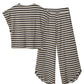 Khaki Striped Pants Set RTS
