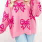 Pink Bow Pattern Sweater LT