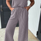 Grey Corded Pants Set LT