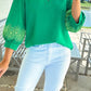 Green Embroidered Blouse LT