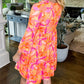 Orange Abstract Dress LT