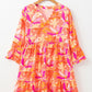 Orange Abstract Dress LT