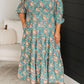 Teal Floral Plus Size Maxi LT