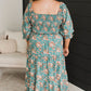 Teal Floral Plus Size Maxi LT