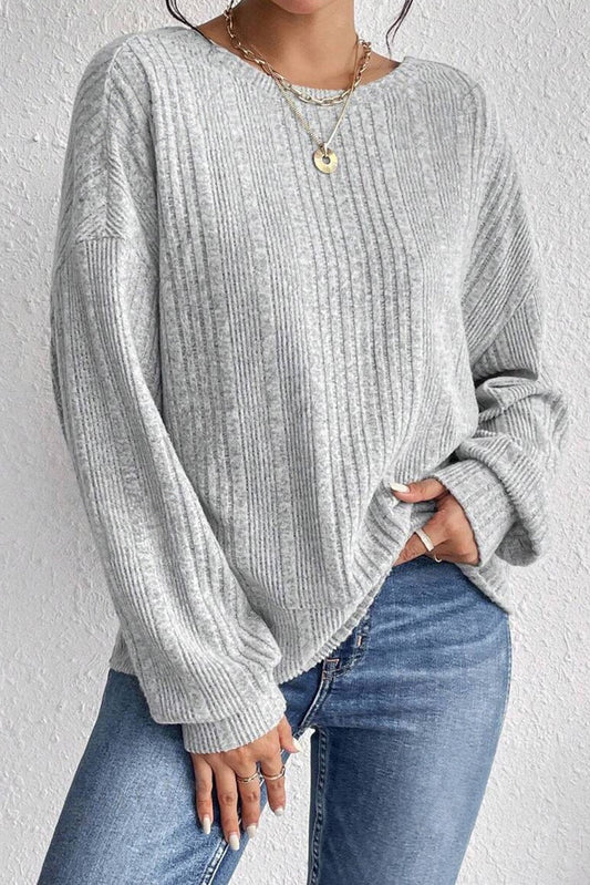 Grey Crossback Sweater LT