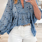 Blue Geometric Blouse LT