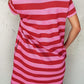 Pink and Red Striped Shift Dress RTS