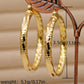 Gold Textured Hoops LT