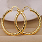 Gold Textured Hoops LT