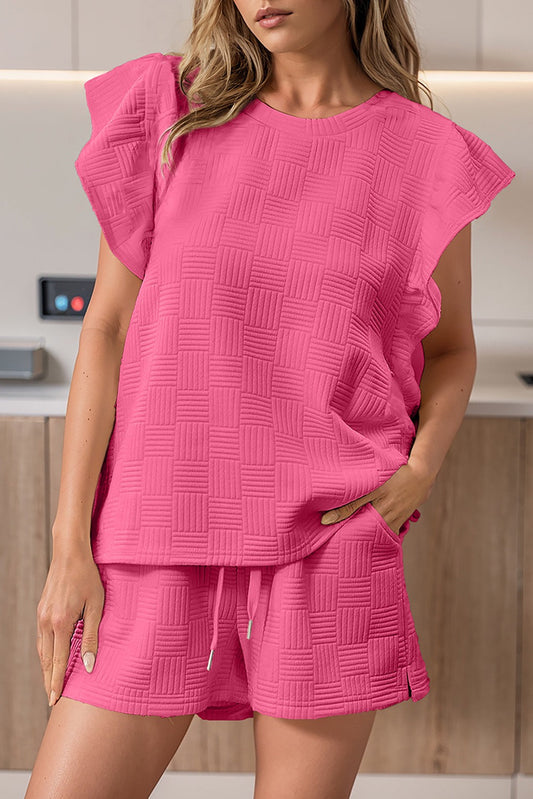 Pink Ruffle Sleeves Set LT
