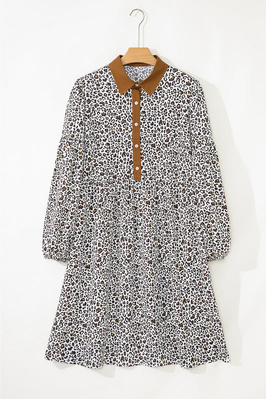 Khaki Leopard Plus Size Dress LT
