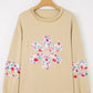 Floral Applique Baggy Top *TWO COLORS* LT