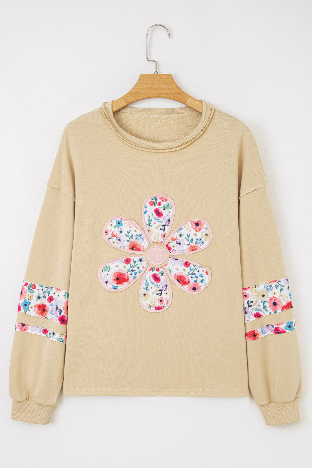 Floral Applique Baggy Top *TWO COLORS* LT