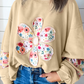 Floral Applique Baggy Top *TWO COLORS* LT