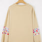 Floral Applique Baggy Top *TWO COLORS* LT