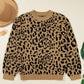 Leopard Drop Shoulder Sweater LT