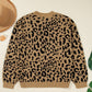 Leopard Drop Shoulder Sweater LT
