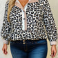 Leopard Split Neck Plus Blouse RTS