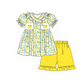 PO101 Yellow lemon smocked ruffle collection