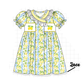 PO101 Yellow lemon smocked ruffle collection