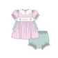 PO101 Pink&blue cross monogram smocked jacquard collection