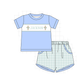 PO101 Pink&blue cross monogram smocked jacquard collection